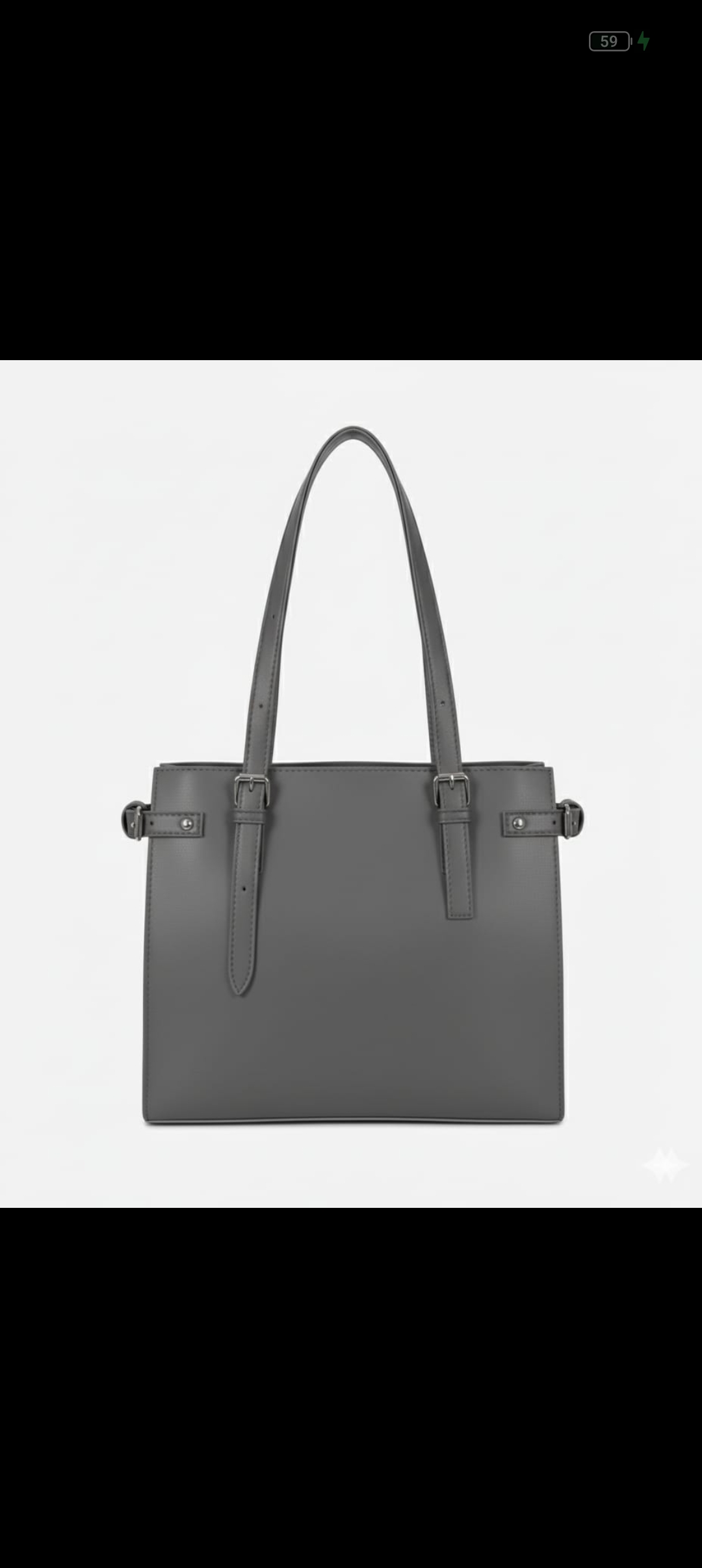 Urban Buckled Structured Tote —   handbag by HandbagsAvenue